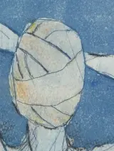 Gesigneerde gravure "Jetty" (1996) – Ingelijst kunstwerk – foto 5 – kavel bij De Kringwinkel, Heverlee