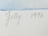 Gesigneerde gravure "Jetty" (1996) – Ingelijst kunstwerk – foto 6 – kavel bij De Kringwinkel, Heverlee