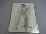 Ingelijste kunstprint / litho - genummerd en gesigneerd "Sadeleer" – kavel bij De Kringwinkel, Diest
