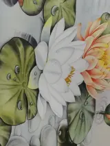 Chinese Hangende Rol – Negen Koi-karpers & Lotus – foto 6 – kavel bij De Kringwinkel, Heverlee