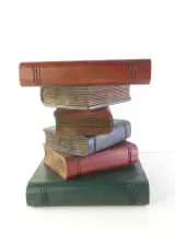 Handgesneden houten boekenkruk – bijzettafel van boeken – foto 3 – kavel bij De Kringwinkel, Heverlee