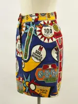 Moschino Jeans kleurrijk jeansrokje met cartoonachtige casinoprint – foto 4 – kavel bij De Kringwinkel, Antwerpen