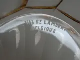 Val Saint Lambert Roze Glazen Stolp met Schotel – foto 5 – kavel bij De Kringwinkel, Diest