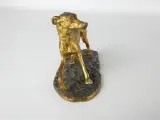 Decoratief bronzen beeldje van een hond op voetstuk – foto 5 – kavel bij De Kringwinkel, Heverlee