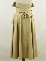 RAE Antwerp beige bustierjurk in retro stijl fit and flare in gladde zwaardere soepelvallende stof – foto 4 – kavel bij De Kringwinkel, Antwerpen