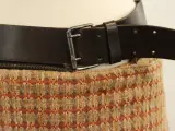 Natan Knitwear wikklerokje met lederen riem in herfstkleuren – foto 3 – kavel bij De Kringwinkel, Antwerpen