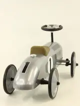 Goki metalen loopauto / retro racewagen – zilverkleurig – foto 5 – kavel bij De Kringwinkel, Antwerpen