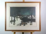 Ingelijste ets winterlandschap naar Saverys door Hebbelinck – foto 3 – kavel bij De Kringwinkel, Heverlee