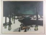 Ingelijste ets winterlandschap naar Saverys door Hebbelinck – foto 4 – kavel bij De Kringwinkel, Heverlee