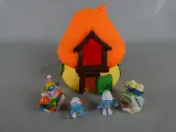 Smurfen huis met 4 figuren – kavel bij De Kringwinkel, Diest