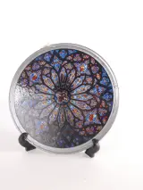 Glassmasters decoratieve glasplaat – roosvenster in gotische stijl – foto 3 – kavel bij De Kringwinkel, Heverlee