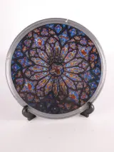 Glassmasters decoratieve glasplaat – roosvenster in gotische stijl – foto 4 – kavel bij De Kringwinkel, Heverlee