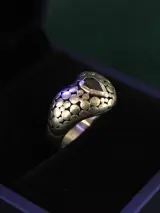 Sterling zilveren hartvormige ring met traanvormige steen – foto 4 – kavel bij De Kringwinkel, Antwerpen