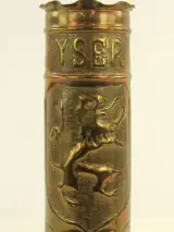 Trench Art set van 2 koperen kogelhuls vazen – foto 7 – kavel bij De Kringwinkel, Antwerpen