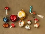 12 vintage glazen kerstornamenten (3) – kavel bij De Kringwinkel, Antwerpen