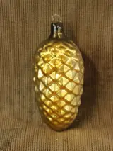 Vintage Ajeko kerstornament - dennenappel/kerstman – foto 4 – kavel bij De Kringwinkel, Antwerpen