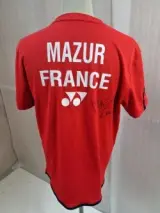 Badmintonshirt van Lucas Mazur, gesigneerd – foto 2 – kavel bij De Kringwinkel, Waardamme