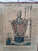 19e-eeuwse religieuze prent genaamd St. Eugène (nummer 116) – foto 2 – kavel bij De Kringwinkel, Waardamme