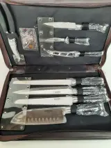 Luxe Keukenset: Novaline "Authentic Master Cooking" Messenset & 12-Persoons Bestekset in Koffers (Nieuwstaat) – foto 2 – kavel bij De Kringwinkel, Waardamme