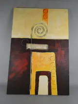 Groot abstract schilderij – kavel bij De Kringwinkel, Diest
