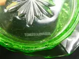 Groen kristallen uranium vintage kom uit Tsjechoslowakije – foto 5 – kavel bij De Kringwinkel, Diest