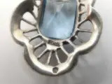 Zilveren Collier met Marcasiet en Blauwe Steen (Art Deco Stijl) – foto 6 – kavel bij De Kringwinkel, Diest