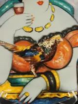 Royal Goedewaagen kunstbord ‘Enjoyment’ Sanja Camilovic – foto 5 – kavel bij De Kringwinkel, Antwerpen
