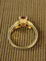 Vergulde sterling zilveren ring met robijn - Gem Stone King – foto 3 – kavel bij De Kringwinkel, Antwerpen