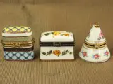 Lot van 26 porseleinen pillendoosjes / sierdoosjes – diverse decors – puntgaaf – foto 2 – kavel bij De Kringwinkel, Antwerpen
