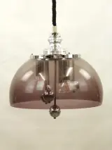 Space Age hanglamp in acryl en chroom (jaren 60/70) – foto 5 – kavel bij De Kringwinkel, Antwerpen