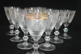 Set van 11 vintage kristallen wijnglazen met gouden rand – foto 4 – kavel bij De Kringwinkel, Brecht