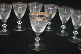 Set van 11 vintage kristallen wijnglazen met gouden rand – foto 6 – kavel bij De Kringwinkel, Brecht