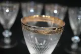 Set van 11 vintage kristallen wijnglazen met gouden rand – foto 7 – kavel bij De Kringwinkel, Brecht