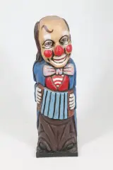Decoratieve houten clown drankflescase – foto 2 – kavel bij De Kringwinkel, Brecht