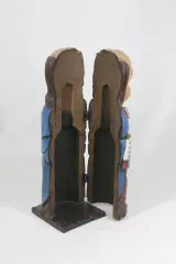Decoratieve houten clown drankflescase – foto 5 – kavel bij De Kringwinkel, Brecht