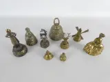 9 vintage messing decoratieve bellen – foto 2 – kavel bij De Kringwinkel, Heverlee
