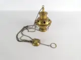 Messing wierookbrander met ketting – kavel bij De Kringwinkel, Heverlee