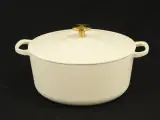 BK geëmailleerde gietijzeren braadpan in crème/ivoor (29cm) – kavel bij De Kringwinkel, Antwerpen