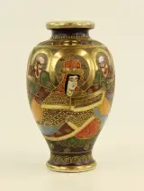 Japanse Satsuma-vaas – Gesigneerd 'Yamashin' – Ca. 1900-1930 – kavel bij De Kringwinkel, Antwerpen