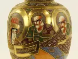 Japanse Satsuma-vaas – Gesigneerd 'Yamashin' – Ca. 1900-1930 – foto 4 – kavel bij De Kringwinkel, Antwerpen