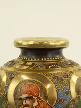 Japanse Satsuma-vaas – Gesigneerd 'Yamashin' – Ca. 1900-1930 – foto 7 – kavel bij De Kringwinkel, Antwerpen