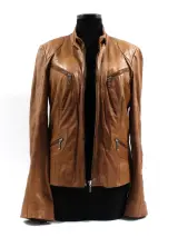 Saki Collection | Leather Biker Jacket [Maat 36] – foto 5 – kavel bij De Kringwinkel, Dilsen