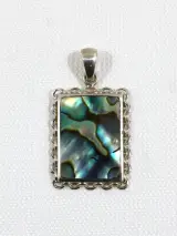 925 Zilveren Hanger met Abalone – kavel bij De Kringwinkel, Dilsen