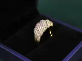 Safira vergulde sterling zilveren pavé-ring – foto 2 – kavel bij De Kringwinkel, Antwerpen