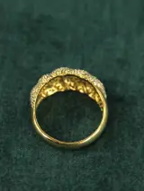 Safira vergulde sterling zilveren pavé-ring – foto 3 – kavel bij De Kringwinkel, Antwerpen