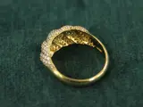 Safira vergulde sterling zilveren pavé-ring – foto 4 – kavel bij De Kringwinkel, Antwerpen