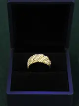 Safira vergulde sterling zilveren pavé-ring – foto 5 – kavel bij De Kringwinkel, Antwerpen