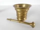 Set van 5 messing vijzels met stamper – foto 2 – kavel bij De Kringwinkel, Heverlee