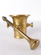 Set van 5 messing vijzels met stamper – foto 8 – kavel bij De Kringwinkel, Heverlee