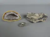 Collectie van drie verschillende mineralen en kristallen – kavel bij De Kringwinkel, Diest